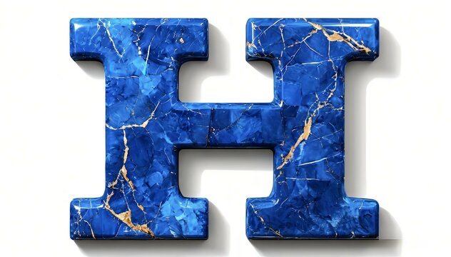 blue letter h
