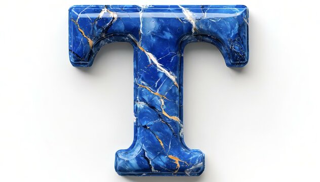 blue letter т