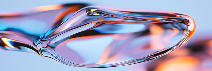 Poster - Abstract Image of Translucent Form with Iridescent Coloration