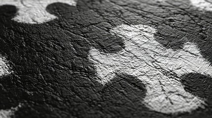 Poster - Abstract monochrome textured surface with gear patterns
