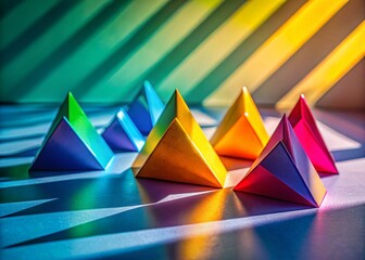 Aufkleber - Candid Shot of Abstract Triangle Shapes in Natural Light