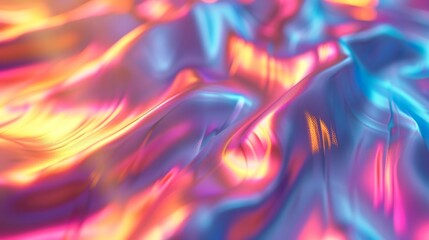 Poster - Iridescent gradient design featuring abstract flowing patterns in vivid colors