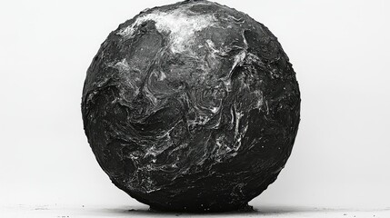 Poster - Abstract Black Egg Form Artistic Rendering
