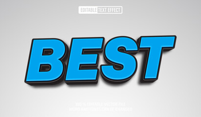 Poster - Editable 3d text style effect - Best Blue text effect Template