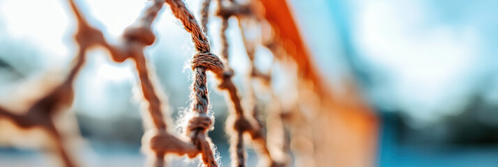 Close-up of Knotted Rope Netting