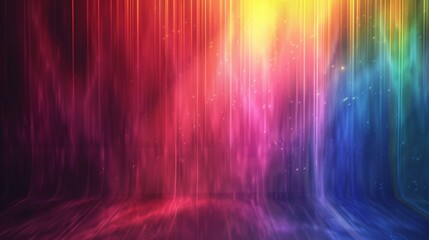 Poster - Vibrant iridescent gradient abstract background showcasing colors of the rainbow merging together in a fluid motion