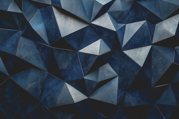 Fototapete - Abstract Background Abstract Dark Blue Background Polygon luxury background and modern background.