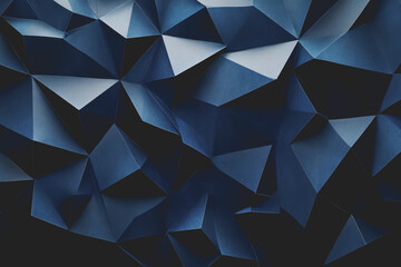 Fototapete - Abstract Background Abstract Dark Blue Background Polygon luxury background and modern background.