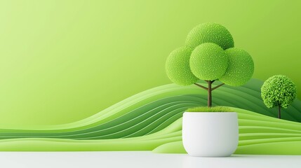 Poster - Agricultural Yield Forecasting Assistant, AI agent predicts crop trends, aiding farmers in planning and resource management, 3D vector design with minimalist background and ample free space