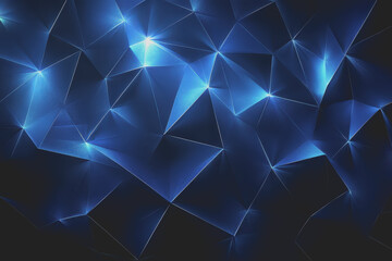 Fototapete - Abstract Background Abstract Dark Blue Background Polygon luxury background and modern background.