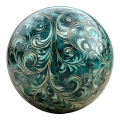 Poster - Swirling Fantasy Orb, vibrant colors, intricate patterns, ethereal design, perfect for digital art projects, enchanting visuals, transparent background