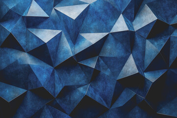 Fototapete - Abstract Background Abstract Dark Blue Background Polygon luxury background and modern background.