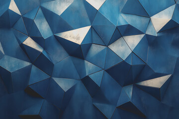 Fototapete - Abstract Background Abstract Dark Blue Background Polygon luxury background and modern background.