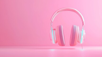 Poster - Podcasting Market Insights, AI model analyzes trends in podcasting, enhancing advertising strategies, presented in a minimalist 3D vector with ample free space for clarity