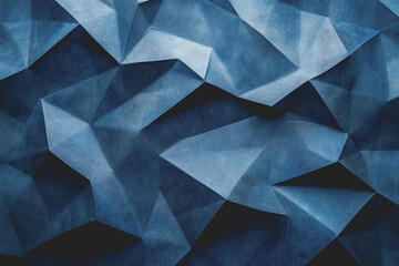 Fototapete - Abstract Background Abstract Dark Blue Background Polygon luxury background and modern background.