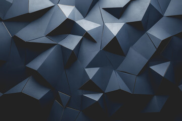 Fototapete - Abstract Background Abstract Dark Blue Background Polygon luxury background and modern background.