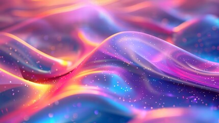 Poster - Vibrant iridescent abstract background with flowing gradient patterns and shimmering textures