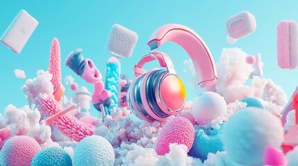 Poster - Digital Trend Tracker, AI system analyzing content creation trends, enhancing monetization strategies for creators, featuring a minimalist 3D vector in a clean, uncluttered environment.