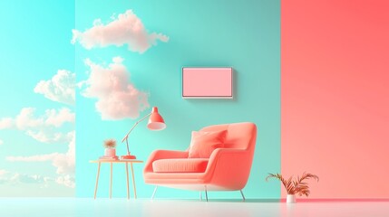 Poster - Remote Work Trends Analysis, AI-driven insights on remote work adoption, enhancing workplace solutions, minimalist 3D vector design, clean and simple visual space, modern aesthetics