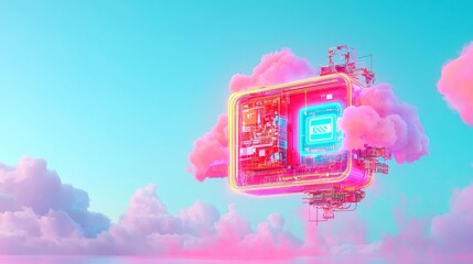 Poster - AdTrend AI, a sophisticated tool analyzing and forecasting digital advertising trends, designed in a sleek 3D vector style against a minimalist backdrop, emphasizing clarity and simplicity.