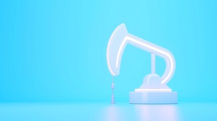 Poster - Intelligent Energy Trader, AI agent analyzing oil and gas market trends, enhancing trading strategies in a minimalist 3D vector environment with ample negative space
