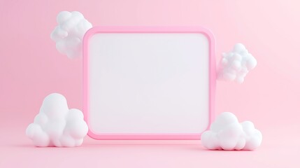 Poster - AI Sentiment Monitor for Brand Reputation, an innovative system analyzing social media sentiment, featuring a sleek 3D vector design in a minimalist setting with ample free space.