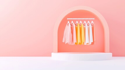 Poster - Fashion Trend Analyzer, innovative AI tool for brands, analyzes seasonal trends, 3D vector design, minimalist backdrop, clean lines, open space for focus on fashion insights