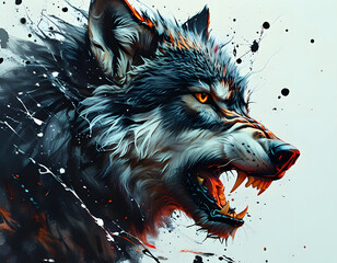 Sticker - Angry Wolf