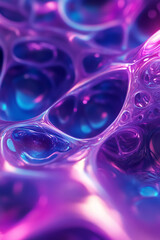 Aufkleber - Abstract close-up view of a swirling liquid with a purple and blue color scheme, representing dynamic movement, fluidity, and artistic flow, evoking creativity and motion.