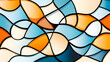 © Nadiyah - Abstract stained glass design, colorful pattern, decorative art, background, graphic element, wall art, poster, use in design