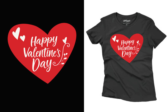 Valentine's Day T Shirt Design Illustration For Print, Poster, Card, Mug, Bag, Invitation.