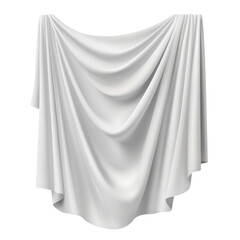 Poster - blank fabric banner with folds, versatile design, transparent background, ideal for custom graphics 