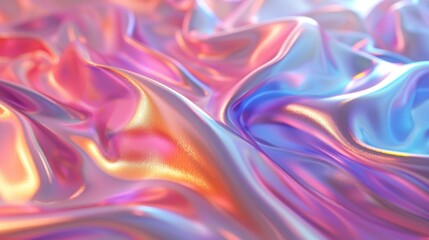 Poster - Exploring iridescent gradients and abstract textures with AI-generated design elements