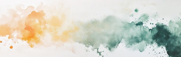 Poster - Muted green abstract art with soft pencil strokes and gentle blotches captures serene ambiance in a tranquil setting