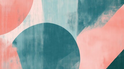 Poster - Minimalist composition featuring pencil strokes in soft pastel colors creating abstract shapes and textures in a serene atmosphere