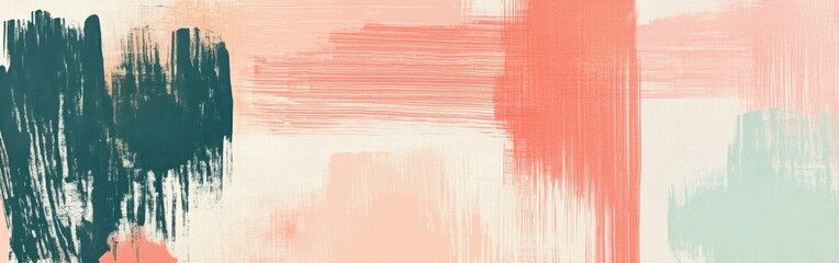 Leinwandbilder - Muted abstract design featuring faint pencil strokes and dashed lines creating a textured visual experience in soft colors