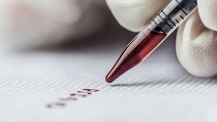 Poster - Scientists Conduct Analysis in Biotechnology Lab with Blood Sample and Equipment
