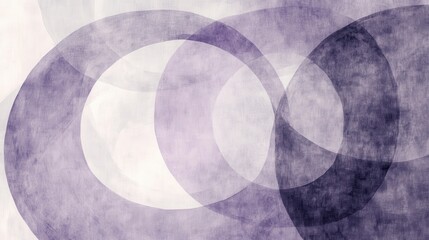 Poster - Abstract pencil strokes backdrop with overlapping circles and varying shades of purple