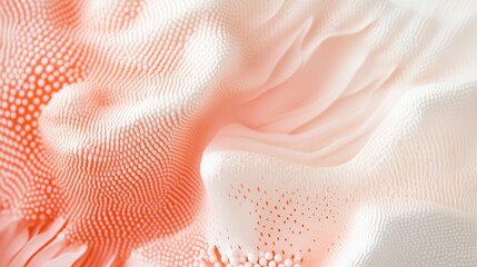 Poster - Abstract pastel coral dotted patterns create a soft and fluid visual texture in a serene, calming arrangement