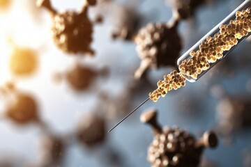 Poster - Lab Technician Injecting Samples for Genetic Experiment in Laboratory Environment