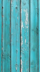Poster - Weathered teal wood texture with intricate details and unique patterns reflecting age and character