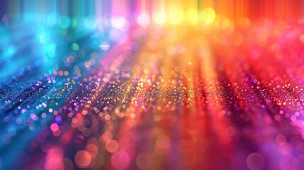 Poster - colorful iridescent gradient background with sparkling bokeh effects for creative projects and digit