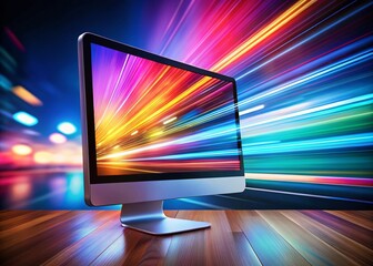 Poster - Fast Computer, High-Speed Data Transfer, Instantaneous Processing, Blazing-Fast Computing, Rapid Network Connection