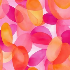 Poster - Colorful dynamic doodle cartoon drawing with vibrant watercolor effect showcasing abstract shapes and playful designs
