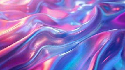 Poster - Gradient abstract background with iridescent waves and fluid texture in vibrant colors