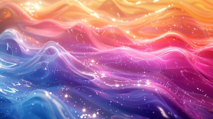Poster - An abstract representation features flowing gradients of vibrant colors, blending seamlessly into one another