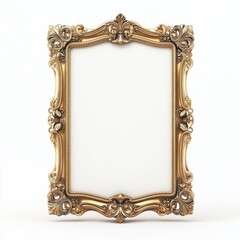 Poster - Decorative gold picture frame with intricate designs perfect for showcasing art or favorite memories in any setting