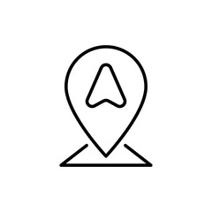 Poster - Map pointer outline icons, minimalist vector illustration ,simple transparent graphic element .Isolated on white background
