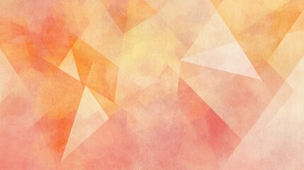 Poster - soft pencil strokes create a dreamy background of amber and peach triangles blended into a canvas of