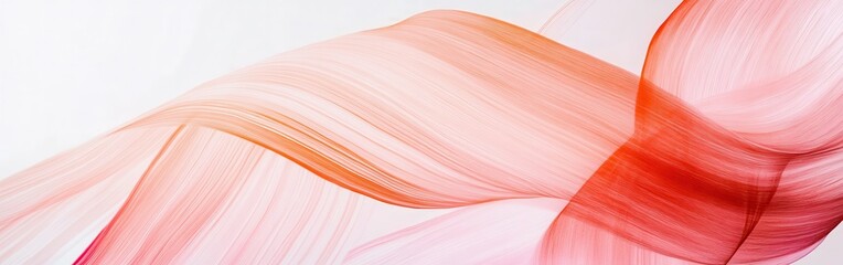 Aufkleber - Soft and elegant pastel coral strokes create a minimalist gradient with intersecting lines for a stylish aesthetic